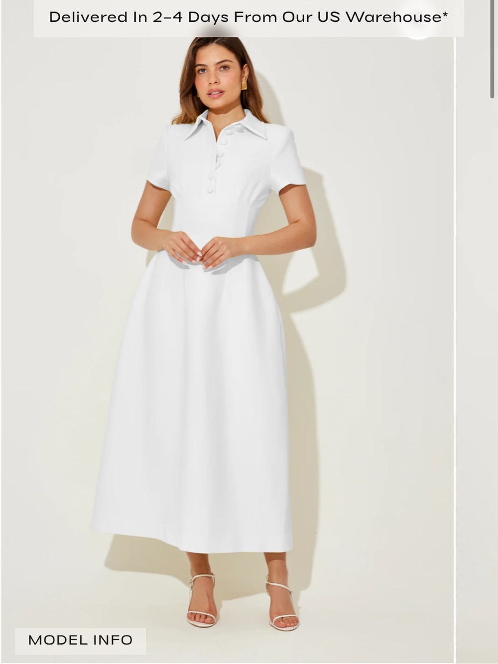 ODD MUSE Midi Dress in White